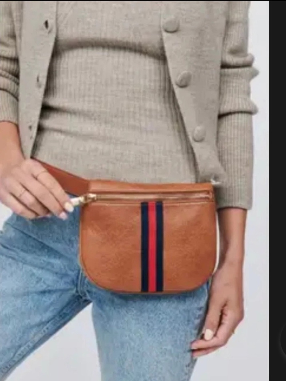 Moda Luxe Stripe Belt Bag